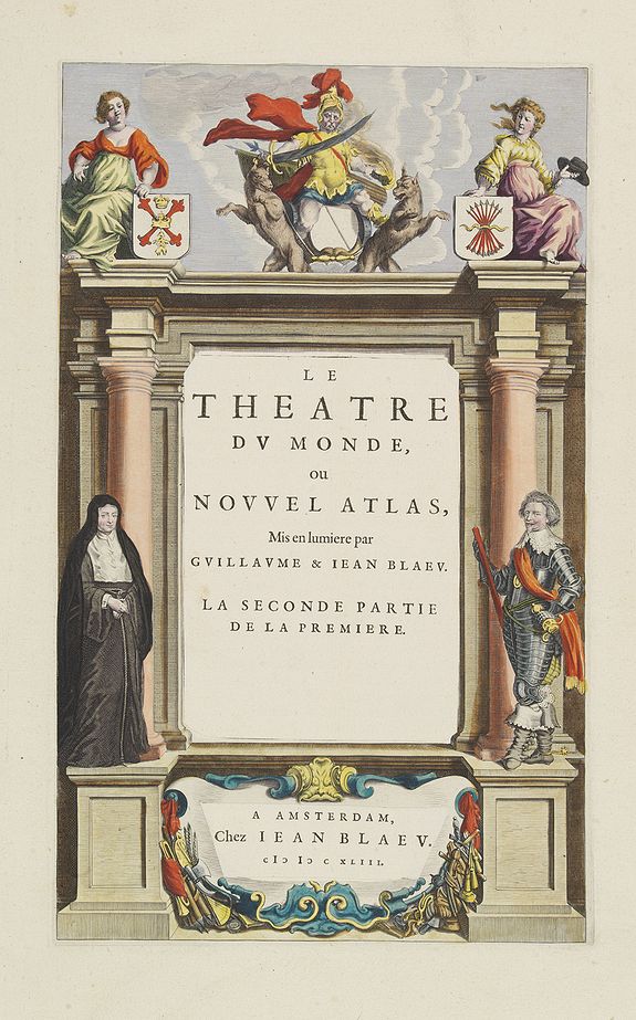 BLAEU, J., [Title page] Le Theatre du Monde ou Nouvel Atlas. . . la seconde partie de la premiere., antique map, old maps