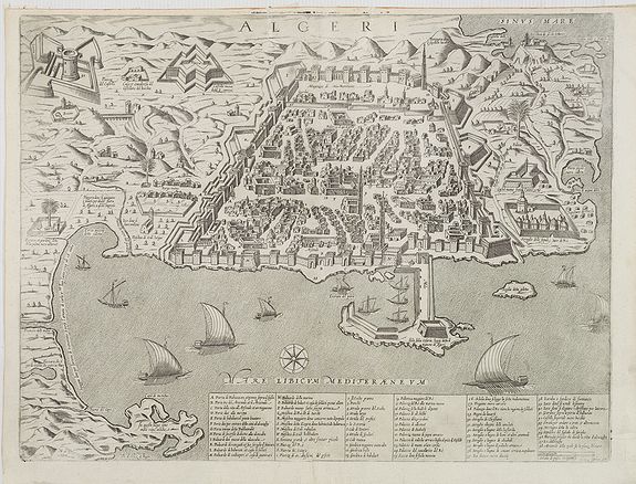 FLORIMI, M., Algeri., antique map, old maps
