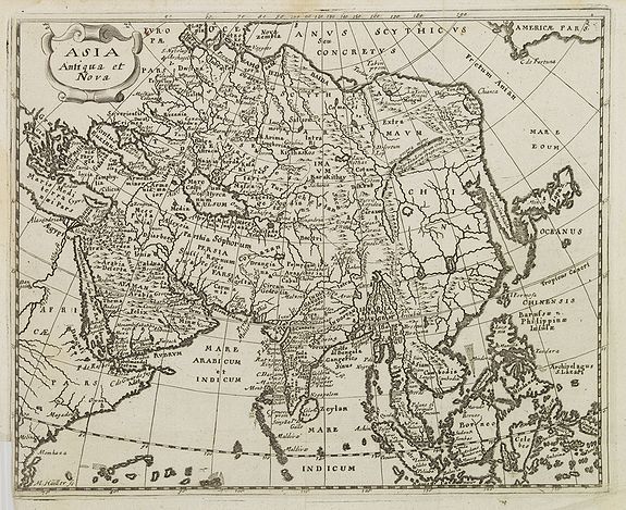 CLUVER, P., Asia Antiqua et Nova., antique map, old maps