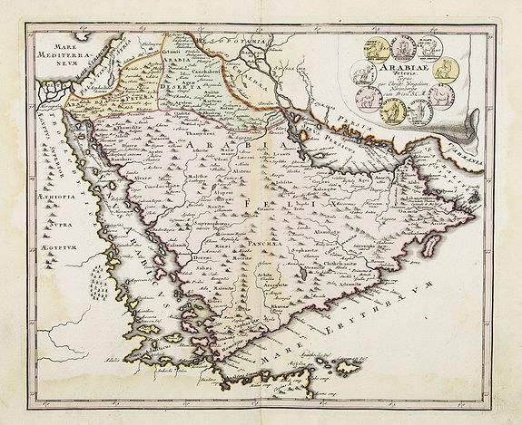 WEIGEL,C., Arabiae Veteris., antique map, old maps