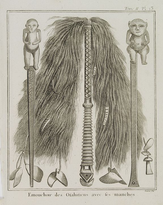 COOK, Captain James.,  Emouchoir des Otahitiens avec ses manches.  [Tome II Pl. 13.], antique map, old maps