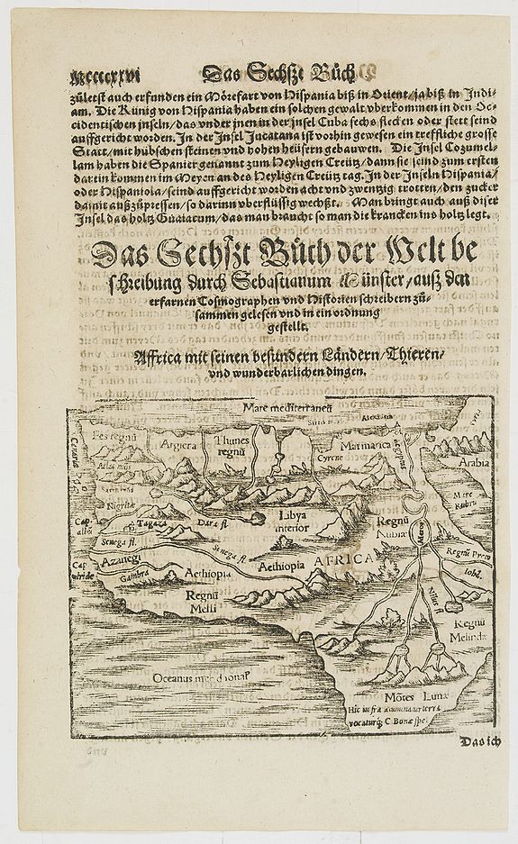 M�NSTER, S., [Africa]., antique map, old maps