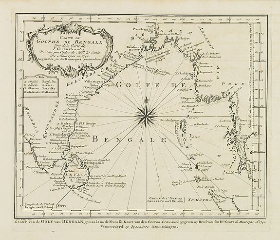 HARTEVELT, E.van / CHANGUION, D.J., Carte du Golphe de Bengale. . ., antique map, old maps