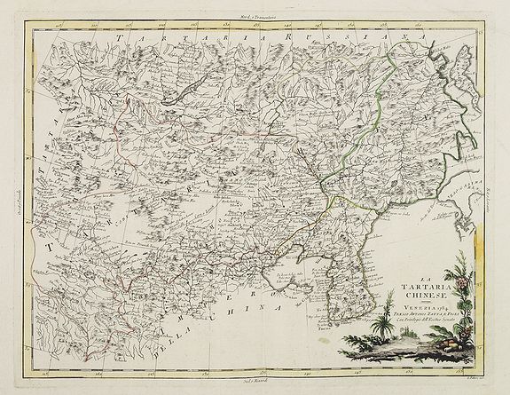 ZATTA, A., La Tartaria Chinese., antique map, old maps
