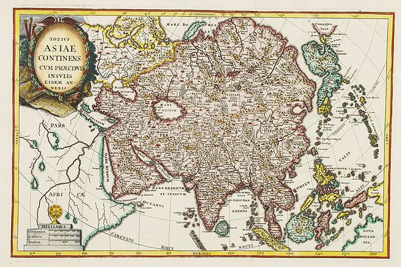 SCHERER, H., Totius Asiae continens cum praecipuis insulis eidem annexis, antique map, old maps