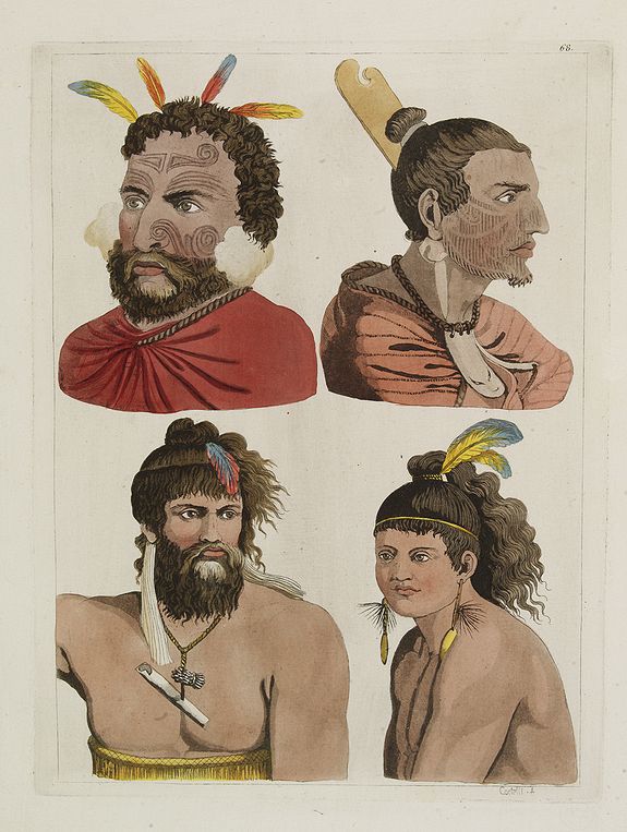 FERRARIO, G.,  [ Portraits of  New Zealand inhabitants ]., antique map, old maps