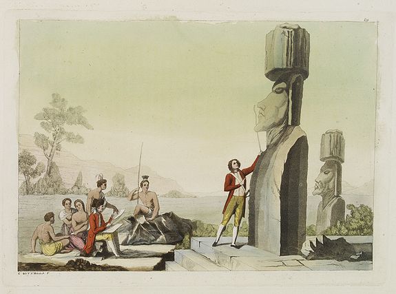 FERRARIO, G.,  [ Easter Island ]., antique map, old maps