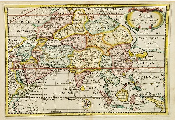 SANSON, N. / HALMA, F., Asia., antique map, old maps