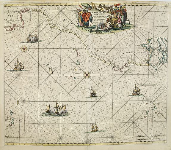 DE WIT, F, Barbariae et Guineae Maritimi. . ., antique map, old maps