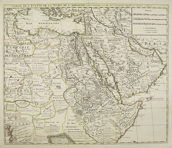 DE LETH, H., Carte de L\'Egypte de la Nubie de L\'Abissinie. . ., antique map, old maps