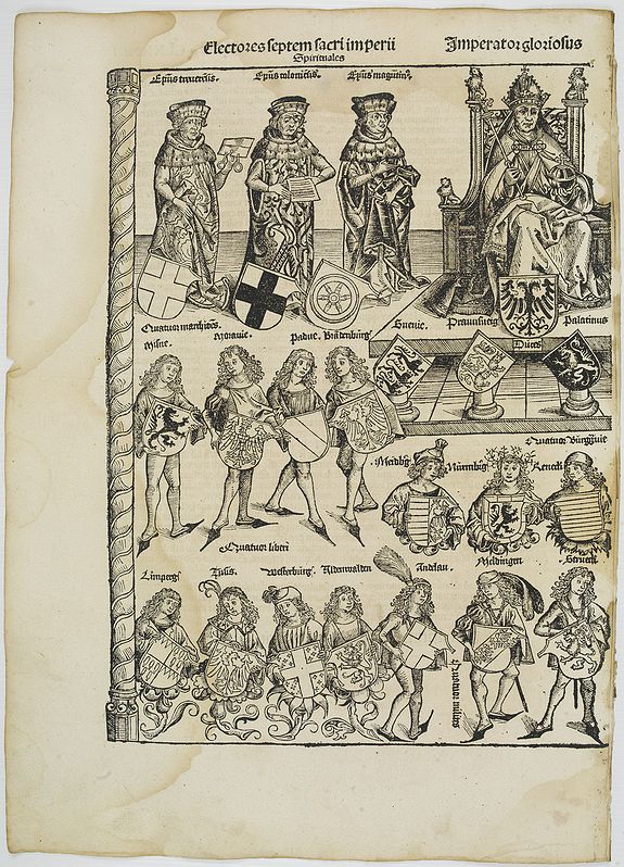 SCHEDEL, H.,  [Terta Etas Mundi. Folium. CLXXXVI ]., antique map, old maps