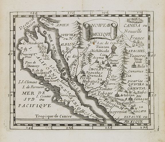 DU VAL, P., Noweau Mexique., antique map, old maps