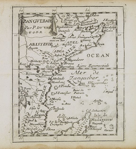 DU VAL, P., Zanguebar., antique map, old maps