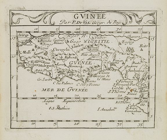 DU VAL, P., Guinee., antique map, old maps