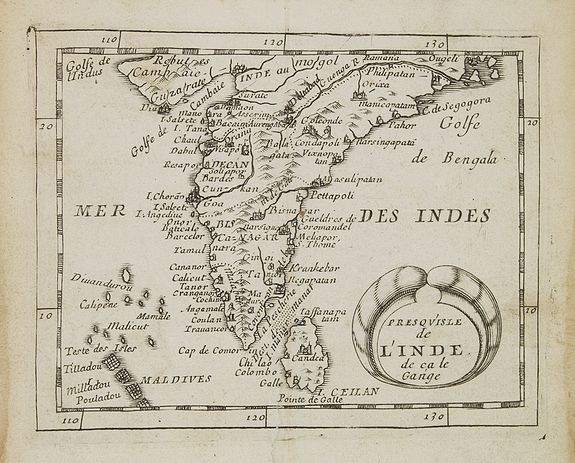 DU VAL, P., Presqu''isle de L'Inde de ça le Gange., antique map, old maps