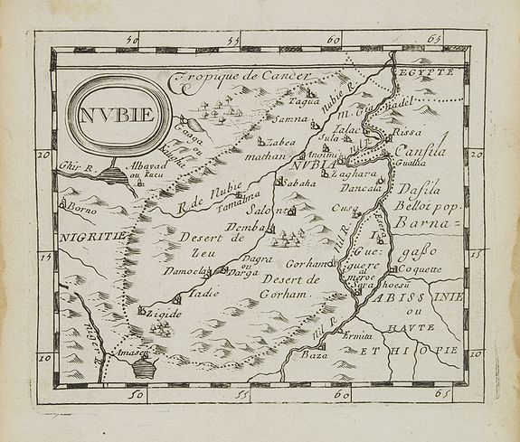 DU VAL, P., Nubie., antique map, old maps