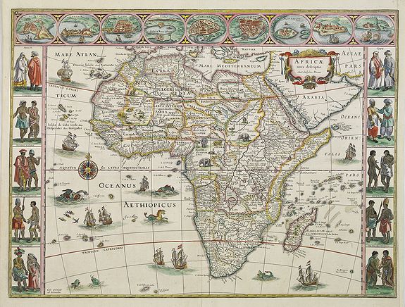 BLAEU, W., Africae nova descriptio., antique map, old maps