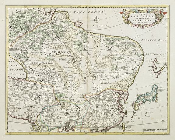 DE WIT, F., Tabula Tartariae et majoris partis regni Chinae., antique map, old maps