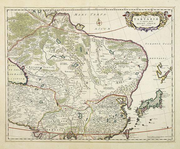 DE WIT, F., Tabula Tartariae et majoris partis regni Chinae., antique map, old maps
