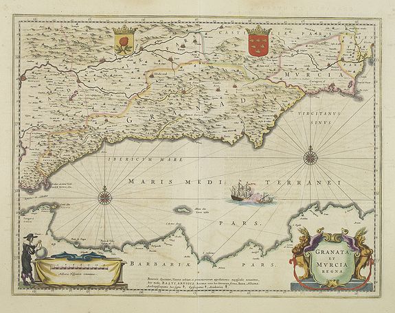 BLAEU, W.,  Granata et Murcia Regna., antique map, old maps