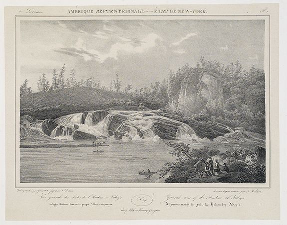 MILBERT, J., General view of the Hudson at Adley's. . . N°29., antique map, old maps