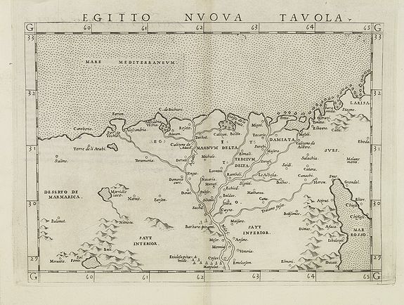 RUSCELLI, Girolamo., Egitto nuova tavola., antique map, old maps