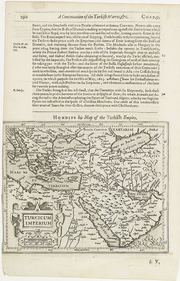 HONDIUS, J. / PURCHAS, S., Turcicum Imperium., antique map, old maps