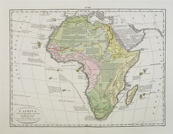 TASSO, G., L'Africa. . ., antique map, old maps