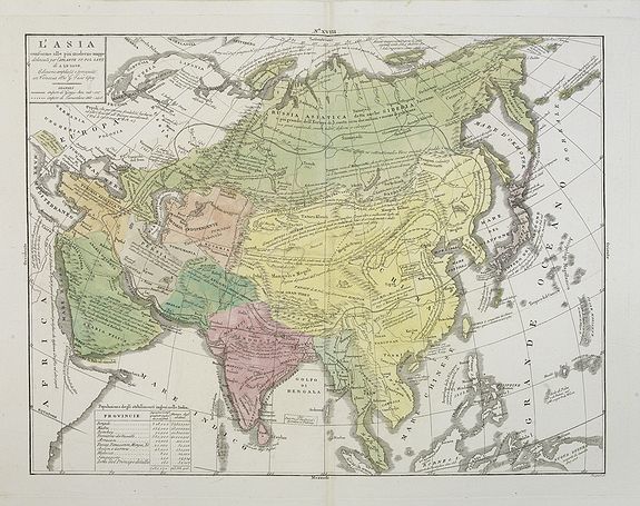 TASSO,G., L\'Asia . . ., antique map, old maps