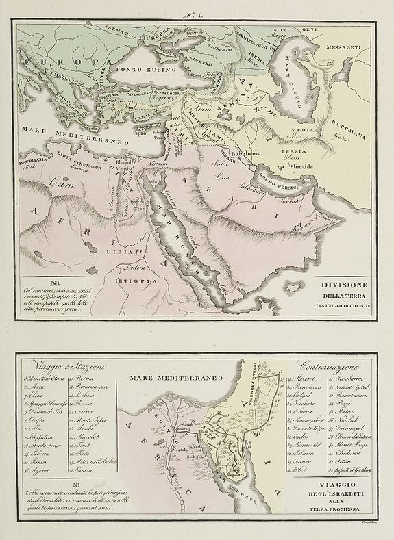 TASSO, G., Divisione della Terra . . . / Viaggio . . ., antique map, old maps