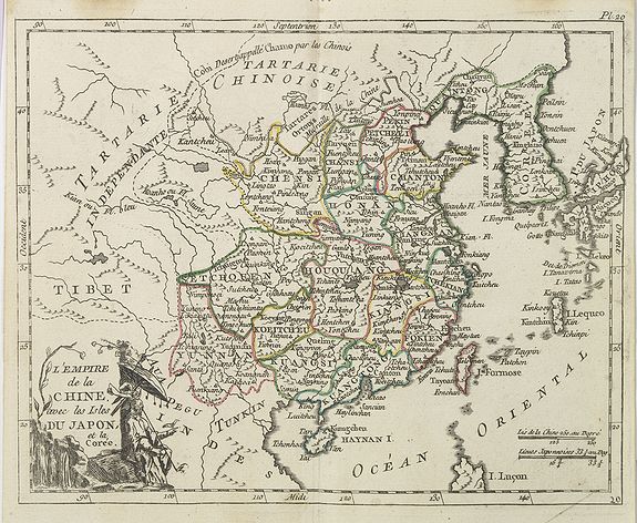 DE LAPORTE, L'Abbé., L'Empire de la Chine avec les Isles du Japon et la Corée . . ., antique map, old maps