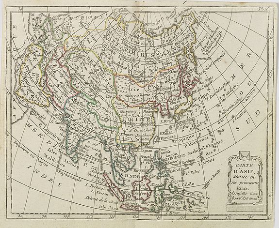 DE LAPORTE, L'Abbé., Carte d'Asie . . ., antique map, old maps