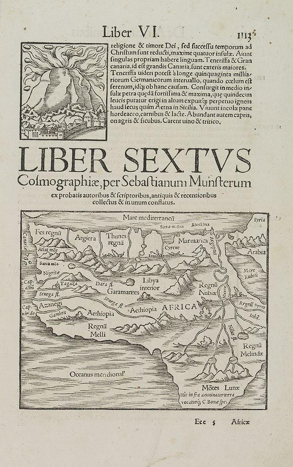 MÜNSTER, S., Africae. . ., antique map, old maps