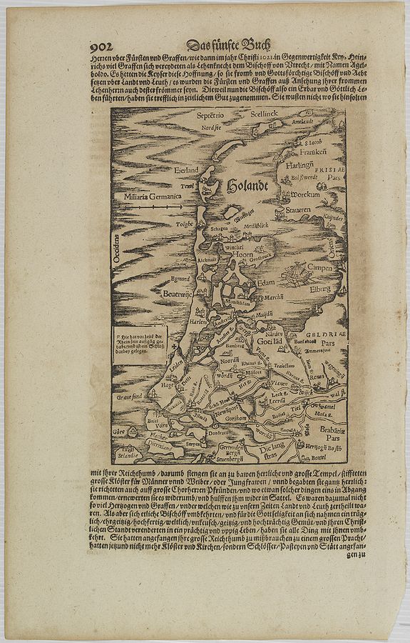 M�NSTER, S,  Holandt. [Holland]., antique map, old maps