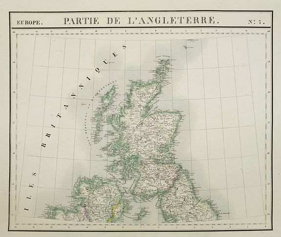 VANDERMAELEN, Ph., Europe. Partie de l'Angleterre. N°7., antique map, old maps