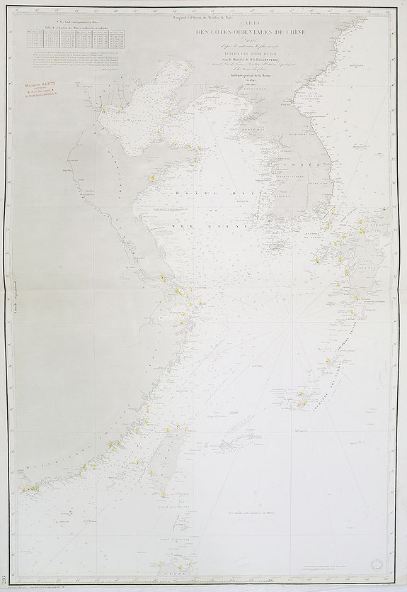 DÉPOT DE LA MARINE., Carte de cotes orientales de Chine . . ., antique map, old maps