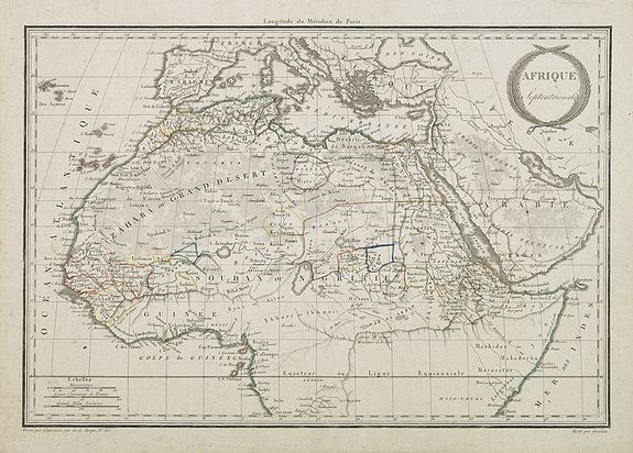 CHAMOUIN, J.B.M., Afrique Septentrionale., antique map, old maps