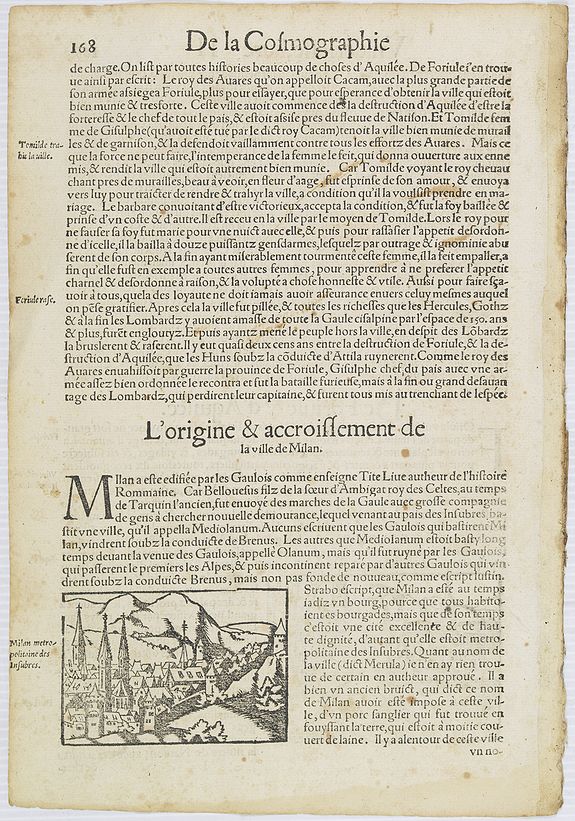 M�NSTER, S,  [ Milan ], antique map, old maps