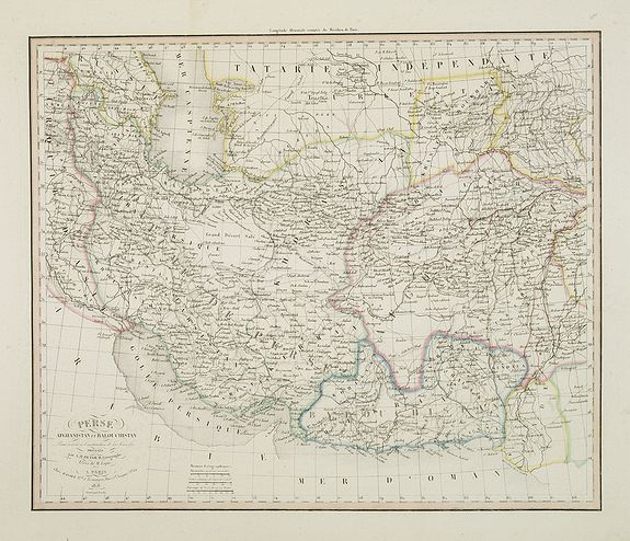DUFOUR, A.H.,   Perse Afghanistan et Balouchistan  . . ., antique map, old maps