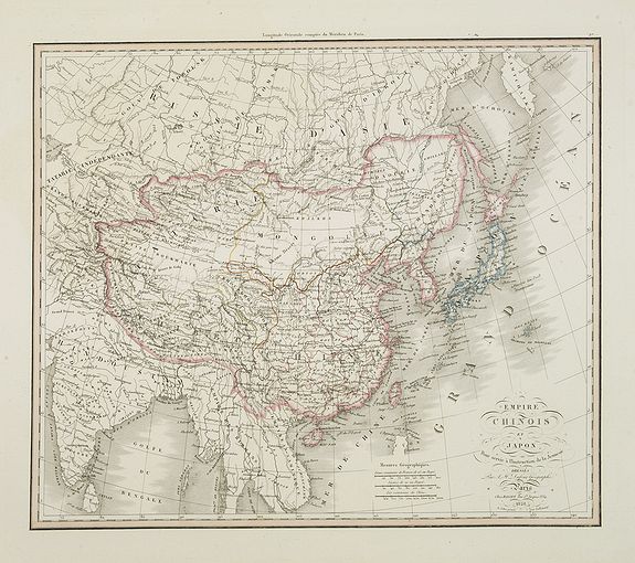 DUFOUR, A.H., Empire Chinois . . ., antique map, old maps