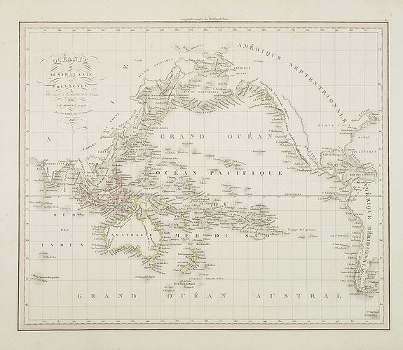 DUFOUR, A.H., Océanie ou Australasie et Polynesie . . ., antique map, old maps