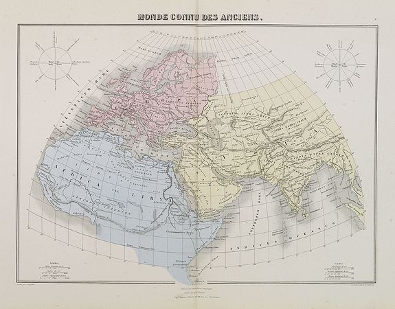 MIGEON, J., Monde Connu des Anciens., antique map, old maps