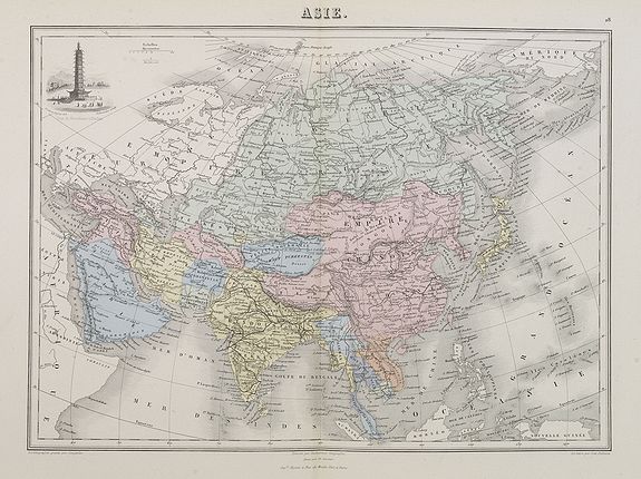 MIGEON, J., Asie., antique map, old maps