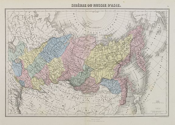 MIGEON, J., Sibérie ou Russie d'Asie., antique map, old maps