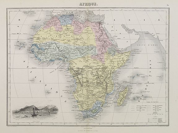 MIGEON, J., Afrique., antique map, old maps