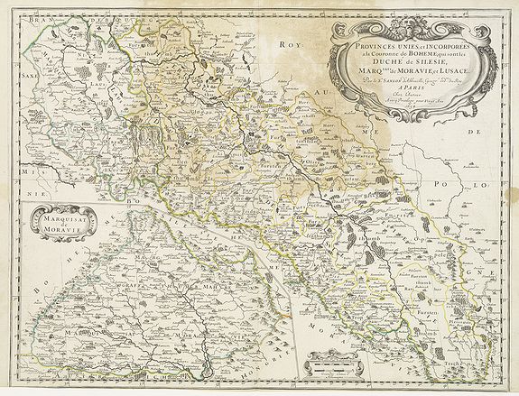 SANSON, N./ MARIETTE, P.,  Provinces unies et . . . De Silesie . . . / Marquisat de Moravie., antique map, old maps