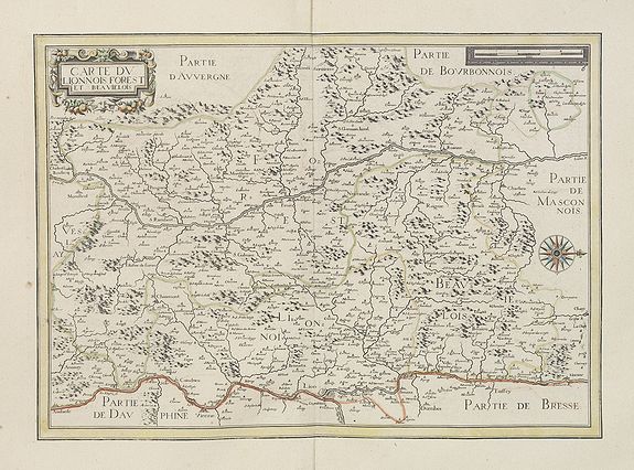 TASSIN, N.,  Carte du Lionnois forest et Beavielois., antique map, old maps