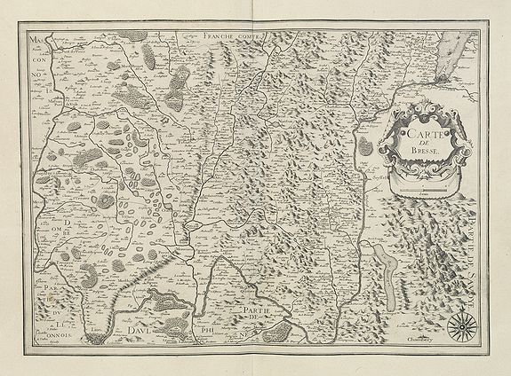 TASSIN, N.,  Carte de Bresse., antique map, old maps