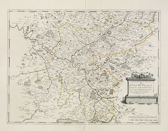 SANSON,N. / MARIETTE, P.,  Gouvernement G�n�ral de L'Isle de France et pays circomvoisins. . ., antique map, old maps