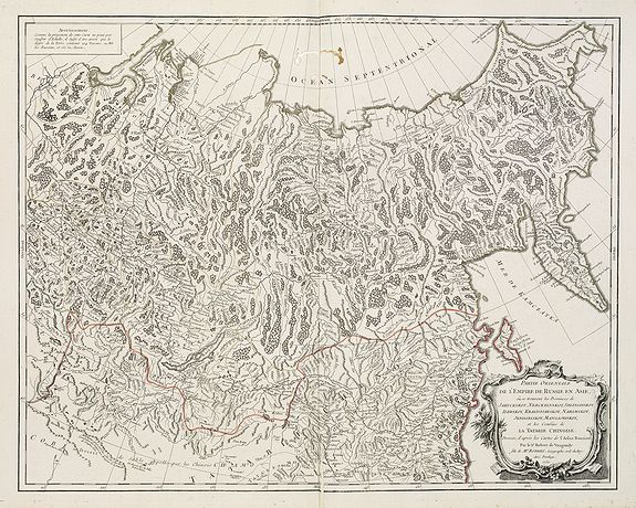 DE VAUGONDY, R. de, Partie Orientale de l'Empire de Russie en Asie . . . la Tartarie Chinoise . . ., antique map, old maps